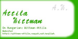 attila wittman business card